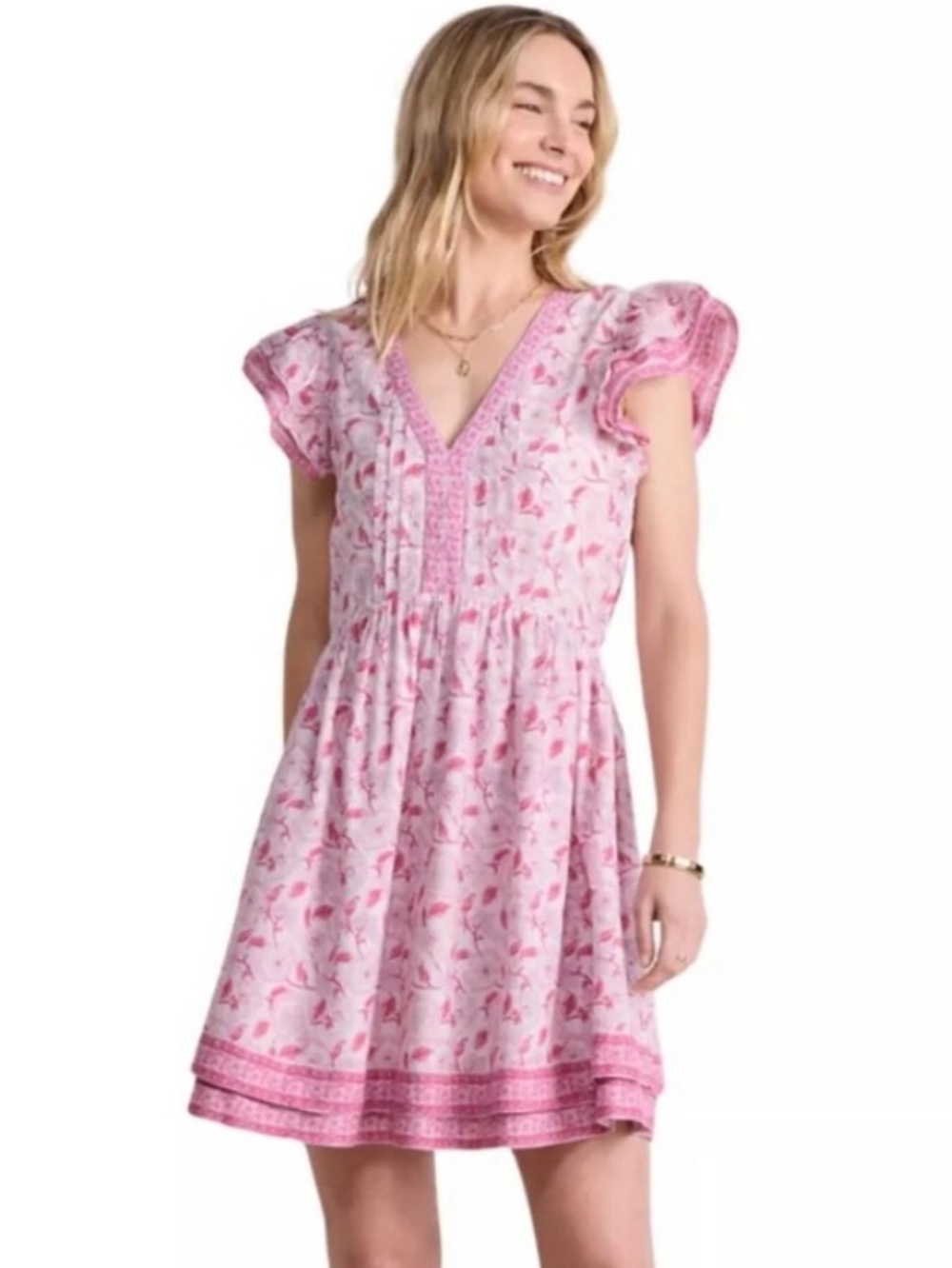 NWT Vineyard Vines Frangipani Marsh Flutter Sleeve Dress XXL